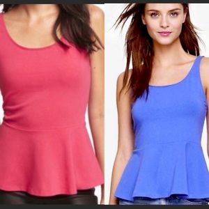 Set of 2: Express Peplum Tank Tops Size Small